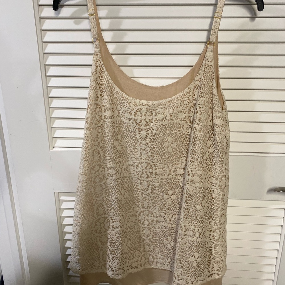 Cabi lace tank top, lined